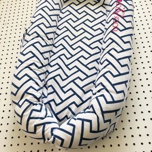 Dock-a-Tot Deluxe + in “Love Links” Fabric